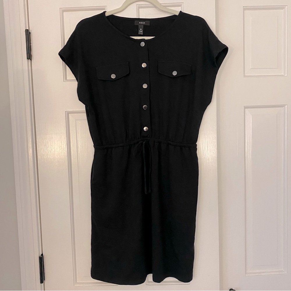 Aqua by Bloomingdale’s black mini dress